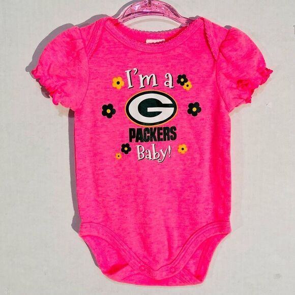 Bundle Of Three Team Apparel Green Bay Packers Bodysuits  Girls Sz 0-3m   EUC - Picture 2 of 8